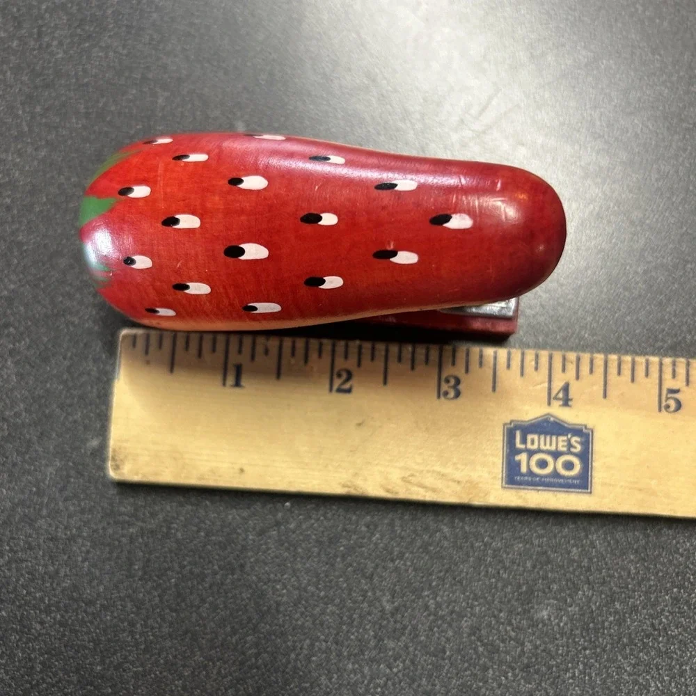 Vintage Counterpoint Wooden Strawberry  Stapler-Made In Japan